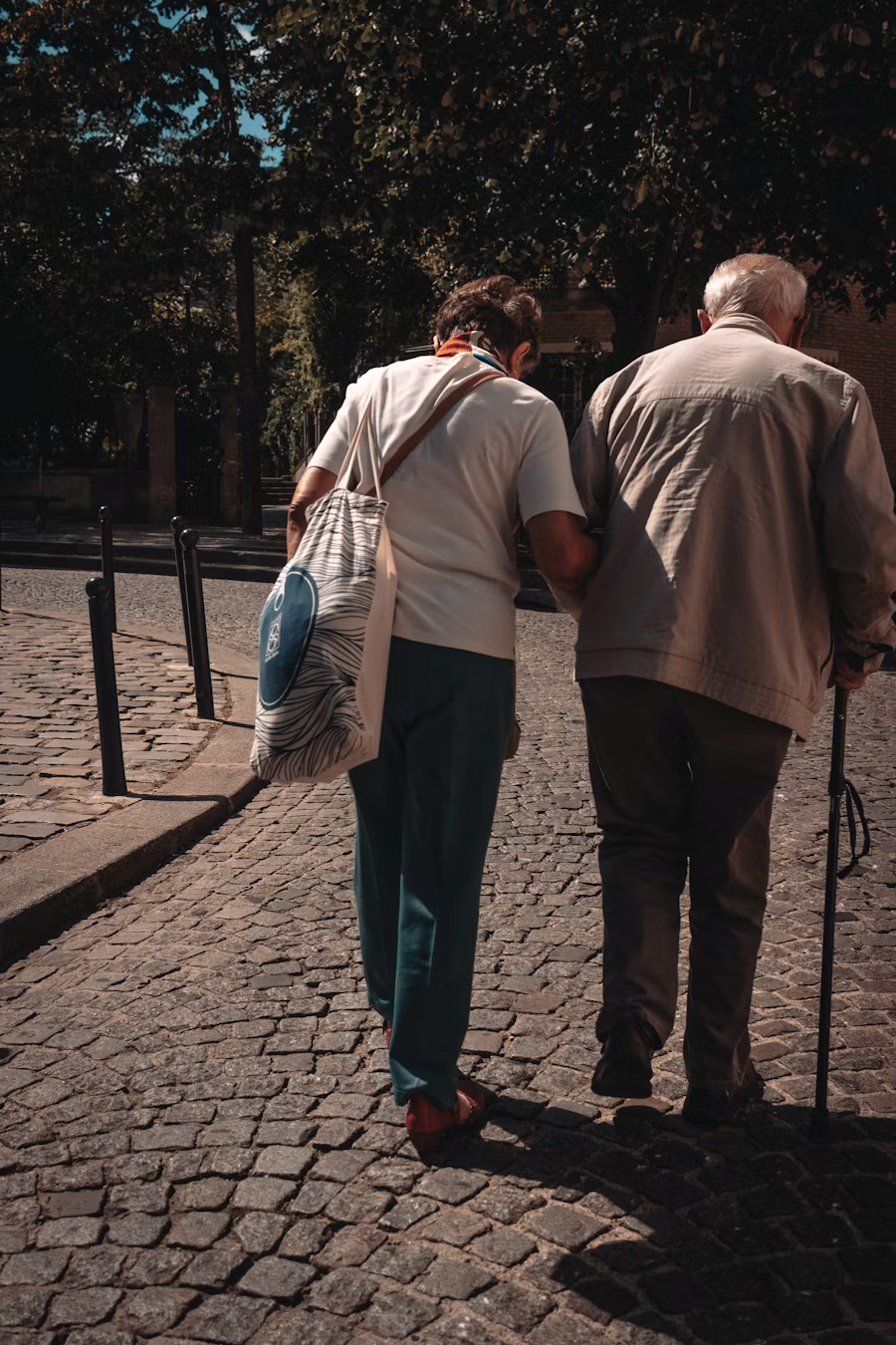 A caregiver visiting a client at home